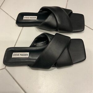 Steve Madden Womens Mayra Slide Sandal Black 7,5